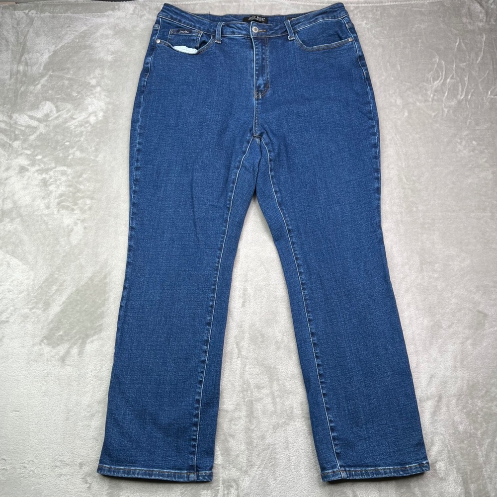 Judy‎ Blue Straight Jeans Womens 18W Blue Medium Wash Stretch High Rise Denim